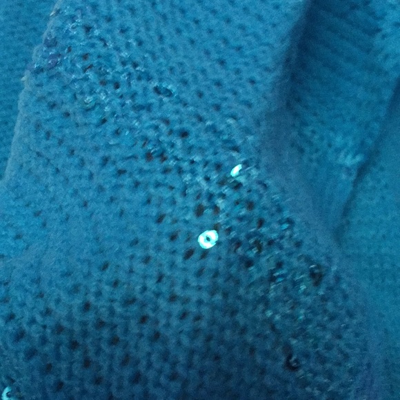 Blue sequined pink angel sweater size 10/12 - Picture 4 of 4